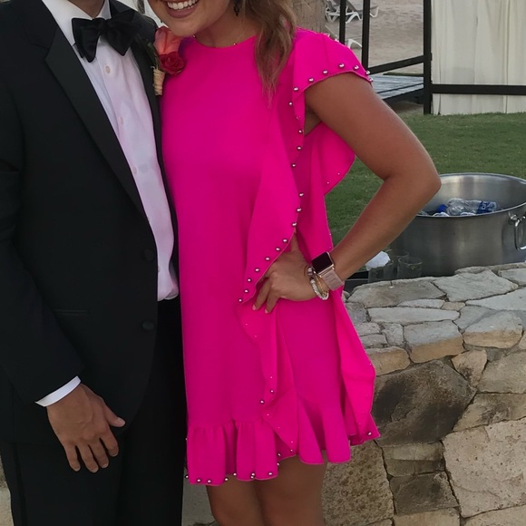 Pink Ruffled Sleeveless Dress - Picture 4 of 4